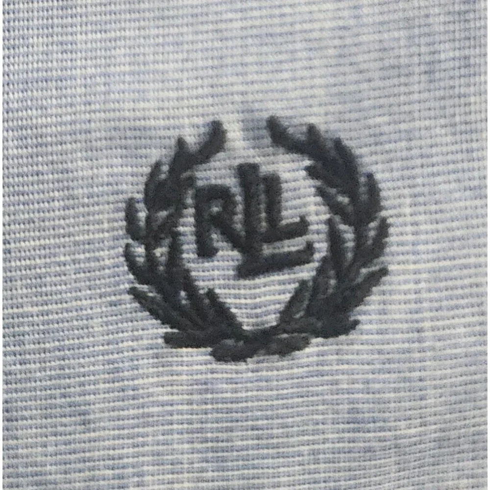 Ralph Lauren Kids Boys Blue‎ Long Sleeve Button Down Shirt RL Logo Size 12